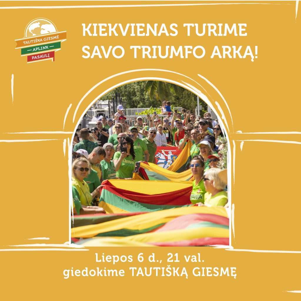 Tautiškos giesmės giedojimo skrajutė