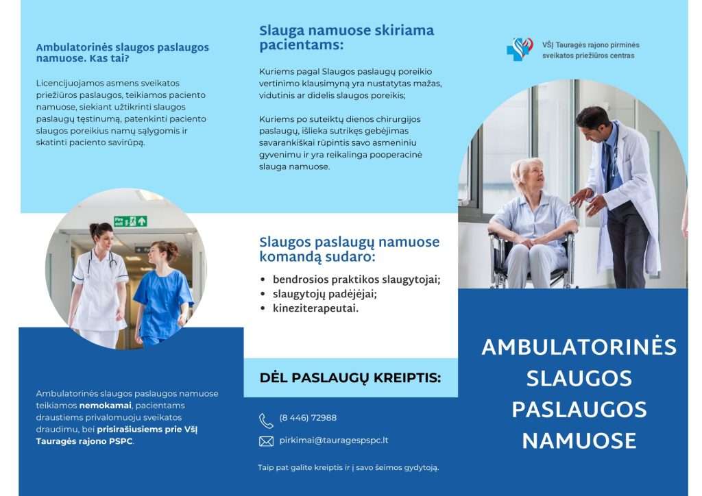 Slaugos paslaugų teikiamų namuose atmintinė