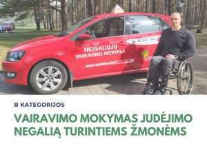 Vairavimo mokymas judėjimo negalią turintiems žmonėms