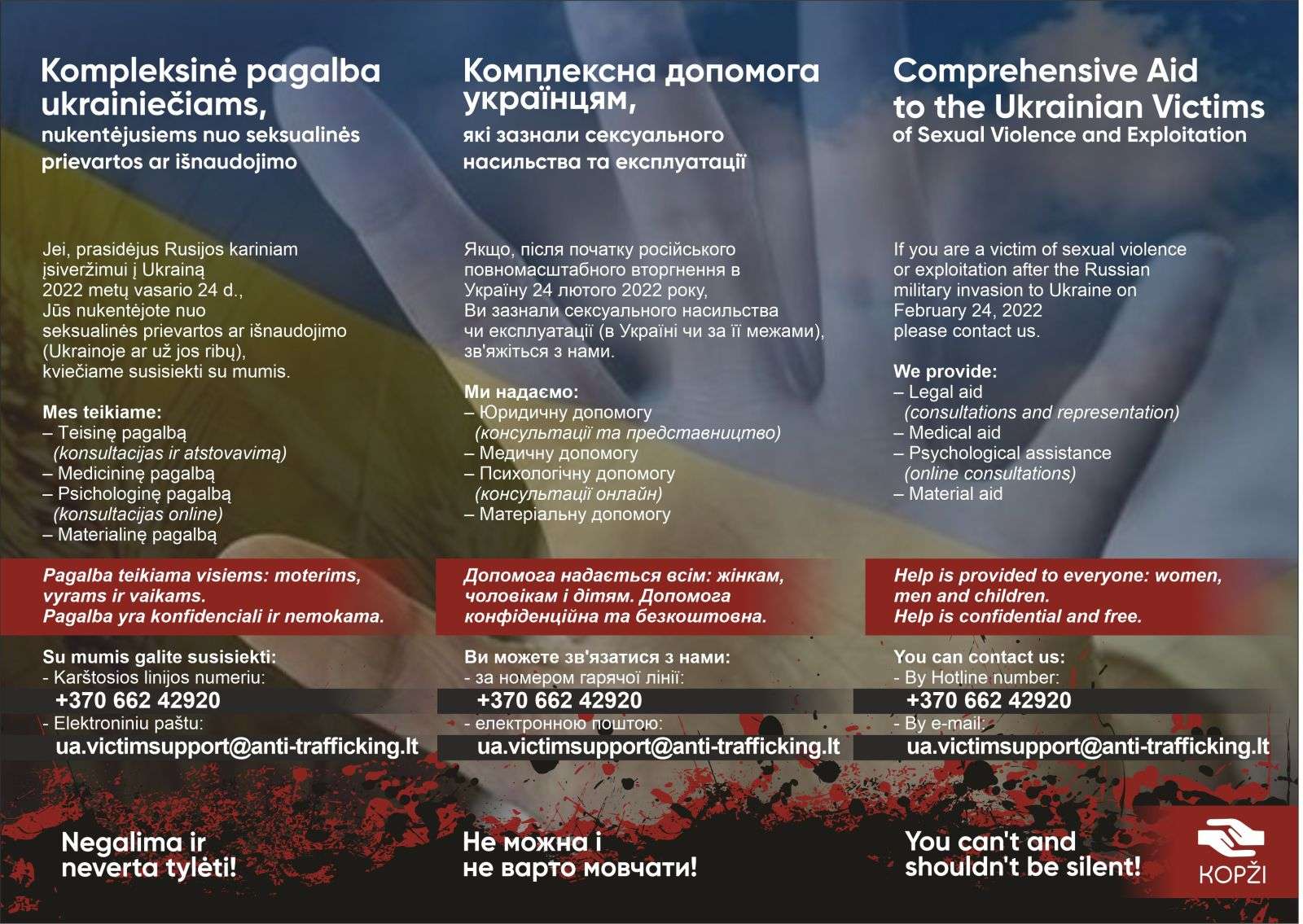 Kompleksinė pagalba ukrainiečiams, nukentėjusiems nuo seksualinės prievartos ar išnaudojimo