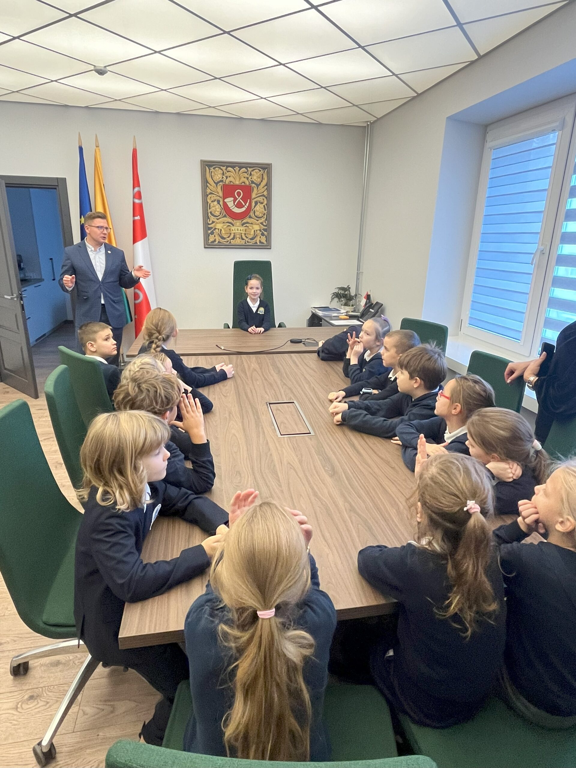Vicemeras mokiniams pristato savivaldybės veiklą