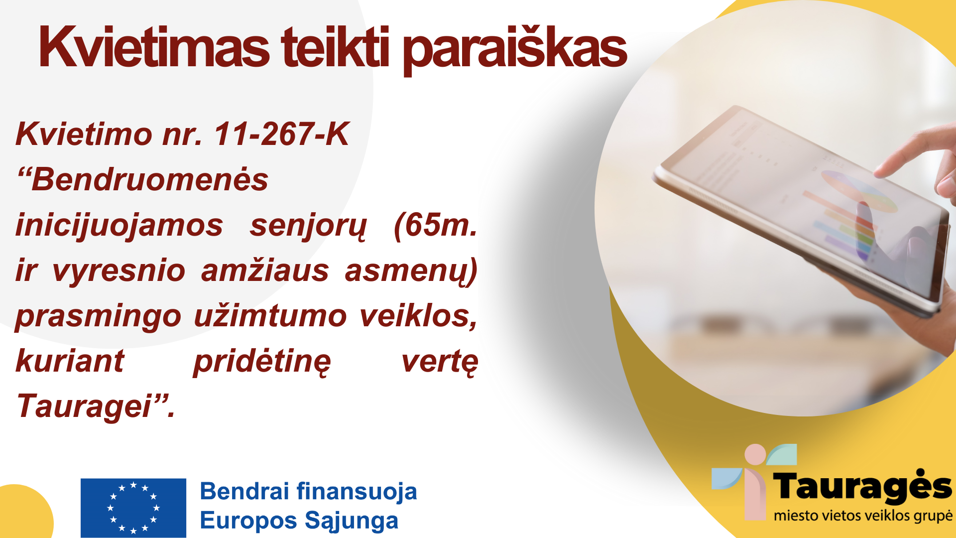 Kvietimas teikti paraiškas