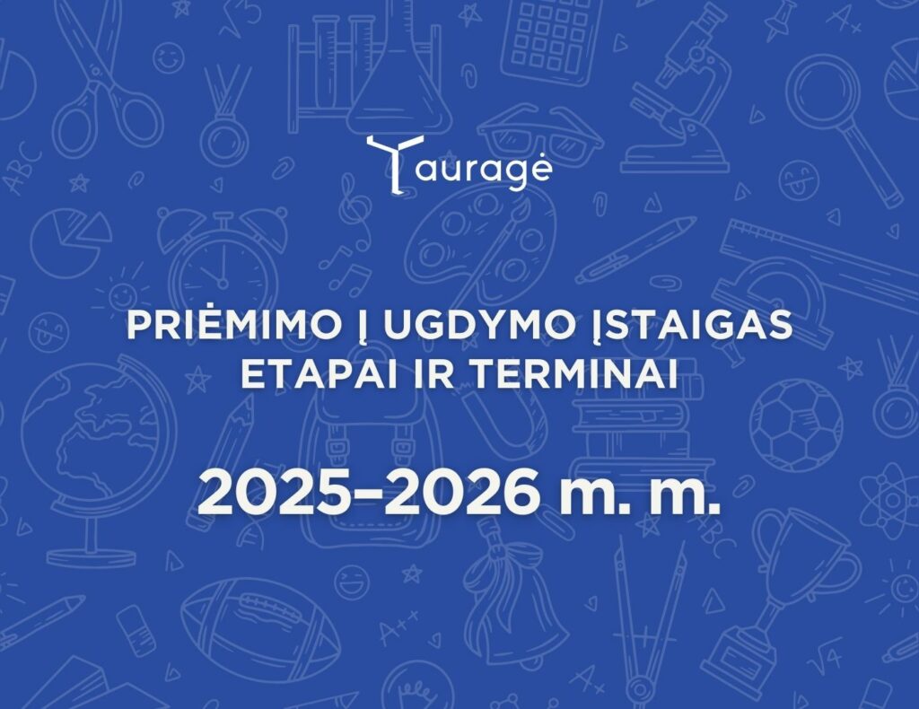 Informacija apie priėmimo į ugdymo įstaigas etapus ir terminus