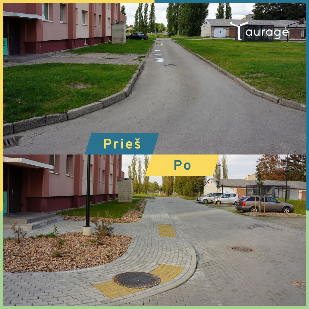 Nuotrauka prieš darbus ir po