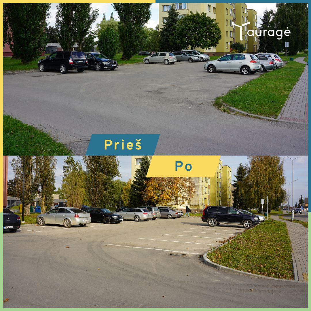 Nuotrauka prieš darbus ir po